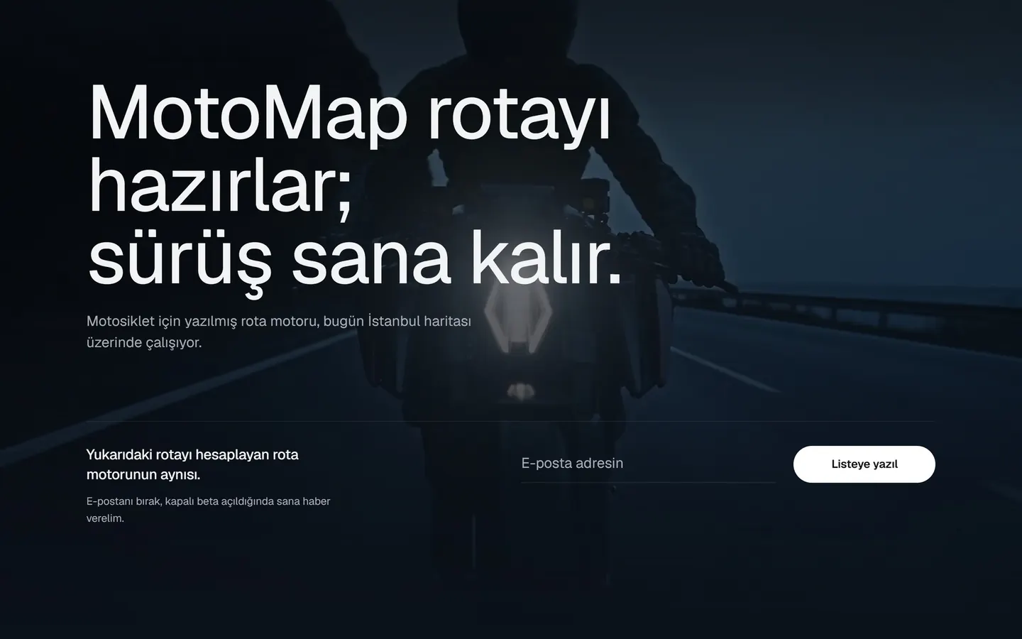 motomap.co, closed beta form