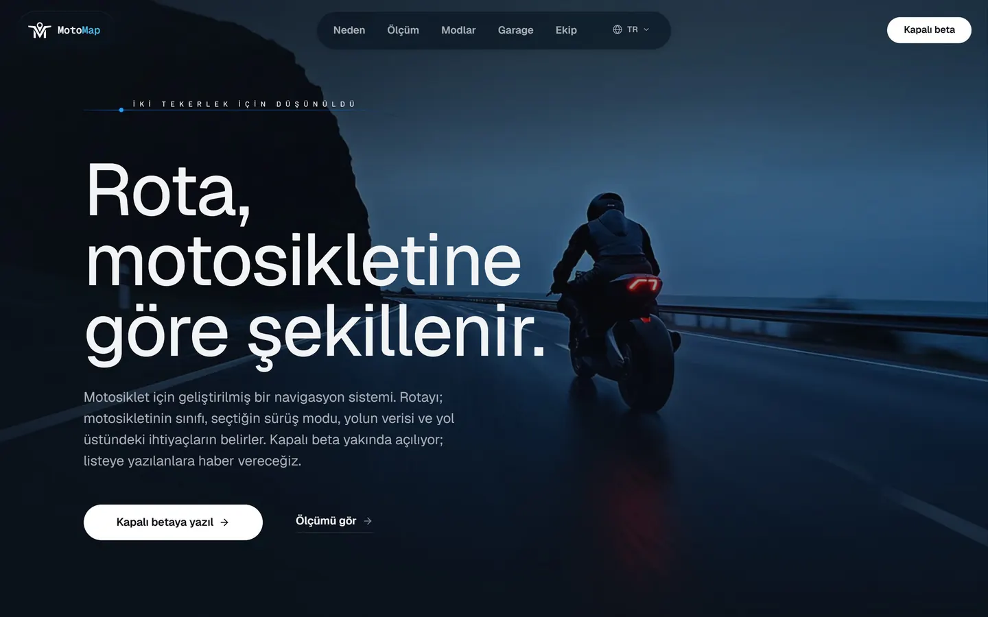 motomap.co, first screen