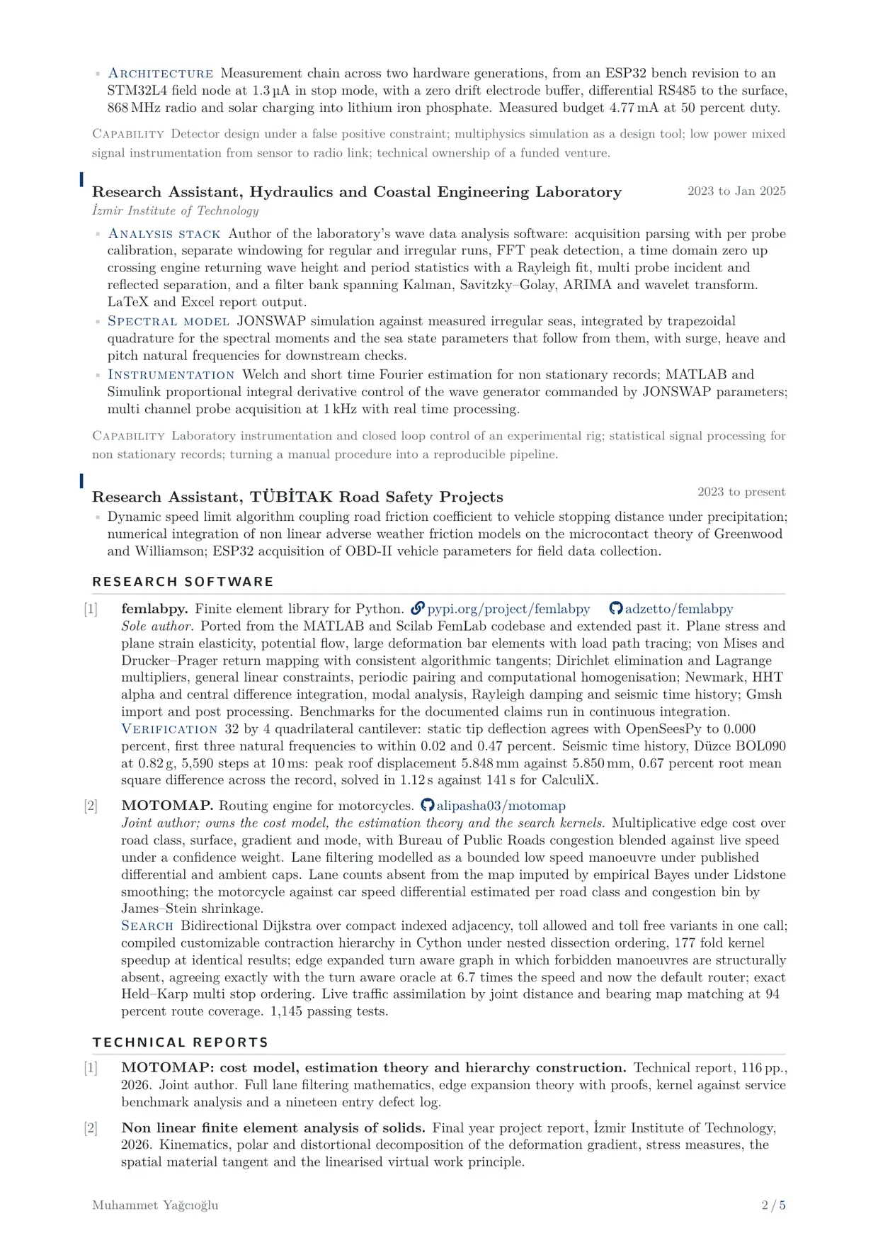 CV, English, page 2